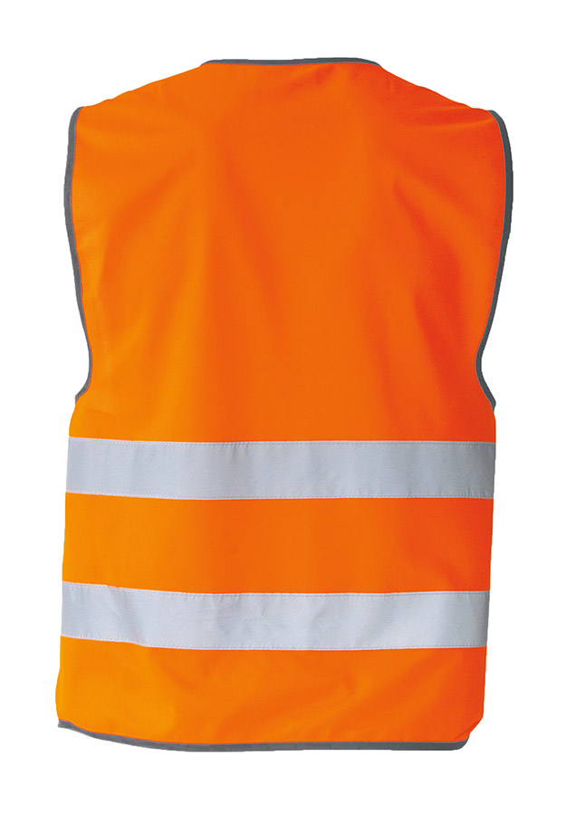Orangene KXVW Korntex Warnweste mit schwarzem Saum
