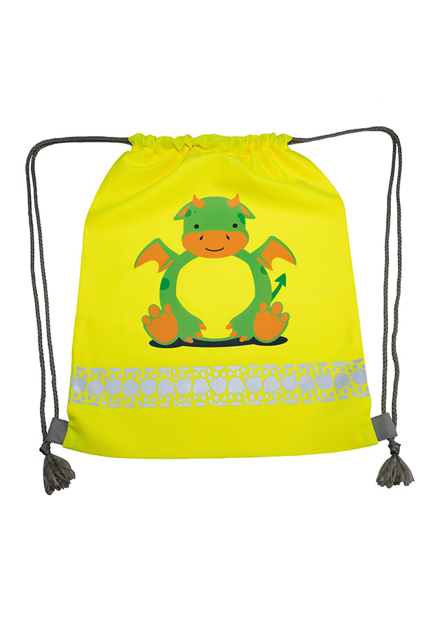 Kinder Turnbeutel "Funtastic Wildlife"  - Gelb/Drache - Onesize