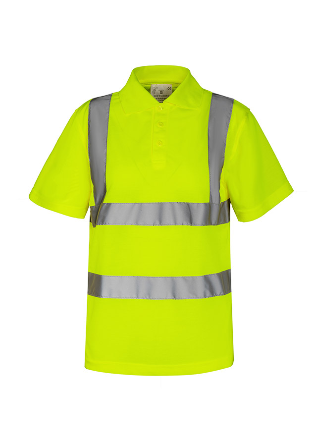 Warnschutz-Poloshirt Korntex gelb - atmungsaktiv EN ISO