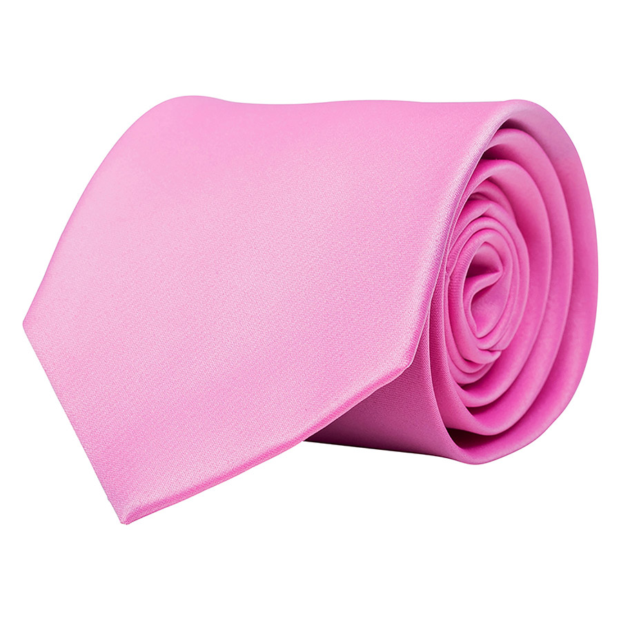 Krawatte Klassisch von Korntex in Rosa, 145 cm lang, 5 cm breit, elegantes Accessoire für Hemden, angenehm zu tragen