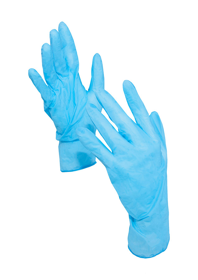 HSEN Sicherheitshandschuhe Korntex Blau, Frontansicht, robust, komfortabel, rutschfester Griff, ideal für Arbeit und Schutz